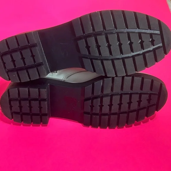 Steve Madden White Lace-Up Side Zipper Leather Combat Boots Size 9 1/2 - Picture 10 of 12